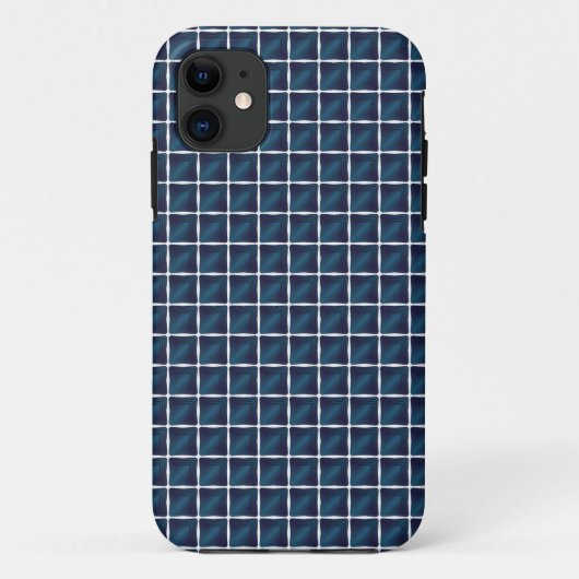 Compartiment ontwerp afgerond blauw Case-Mate iPhone case (Achterkant)