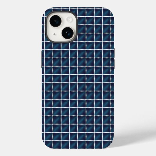 Compartiment ontwerp afgerond blauw Case-Mate iPhone case (Achterkant)