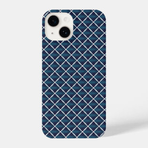 Compartiment ontwerp afgerond blauw iPhone 14 hoesje