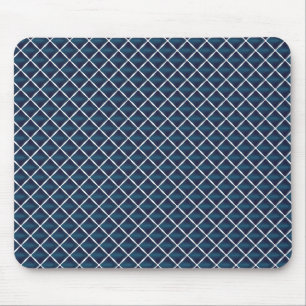 Compartimentontwerp afgerond blauw muismat