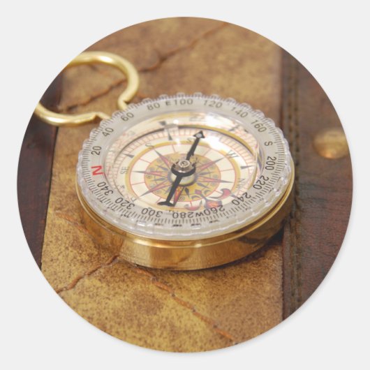 Compass040309 Ronde Sticker (Voorkant)