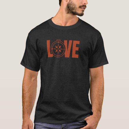 Compass Adventure Love Graphic Live Outdoor T-shirt (Voorkant)