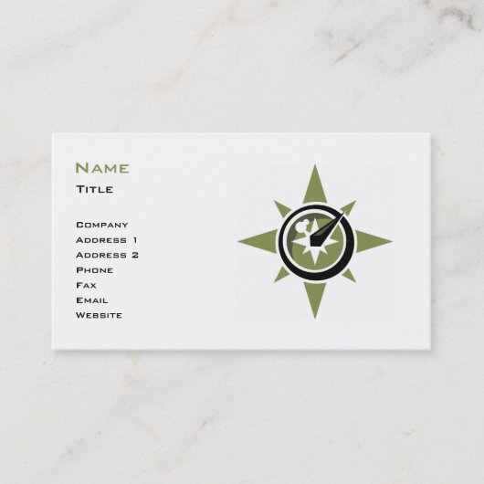 Compass Business Card-template Visitekaartje (Voorkant)