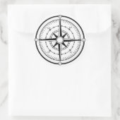 Compass BW Ronde Sticker (Tas)