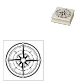 Compass BW Rubberstempel (Gestempeld)