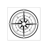 Compass BW Rubberstempel (Afrduk)