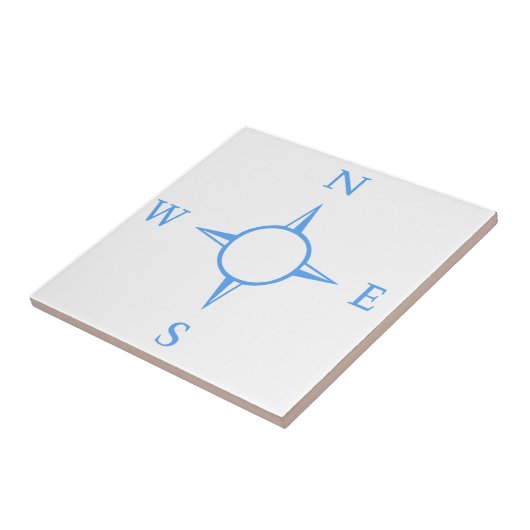 Compass Ceramic Tile, Small (4,25 x 4,25 inch) Tegeltje (Zijkant)