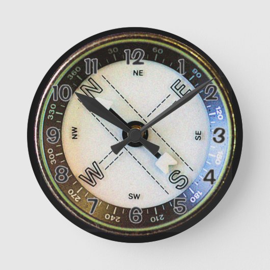 Compass Clock Ronde Klok (Voorkant)