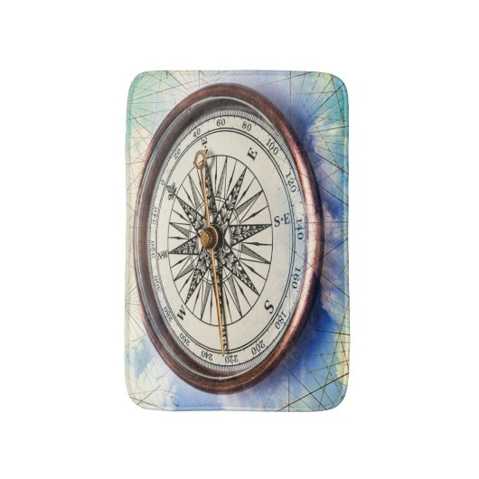 Compass Clouds Badmat (Voorkant Verticaal)