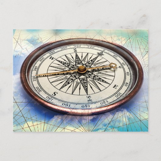 Compass Clouds Briefkaart (Voorkant)