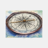 Compass Clouds Fleece Deken (Voorkant (Horizontaal))