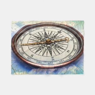 Compass Clouds Fleece Deken
