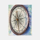 Compass Clouds Fleece Deken (Voorkant)