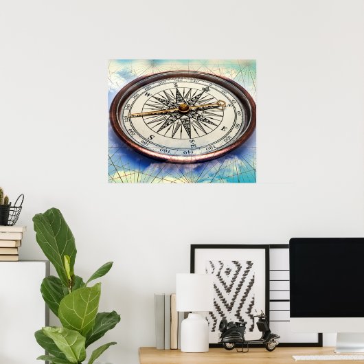 Compass Clouds Poster (Thuiskantoor)