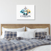 Compass Coffee Berg Canvas Kunst (Insitu (Slaapkamer))