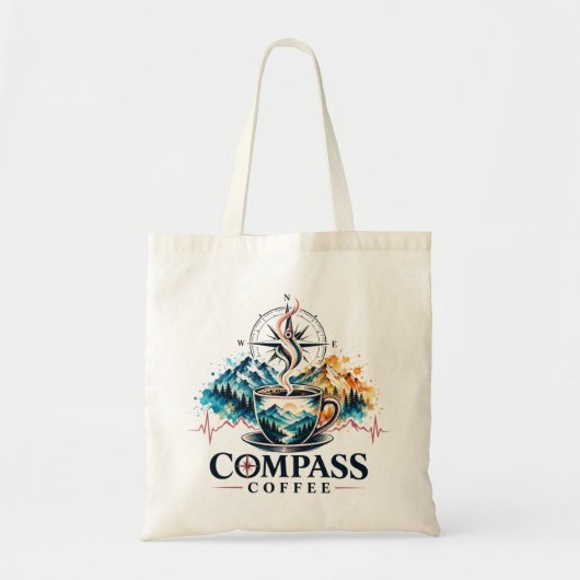 Compass Coffee Mountain Escape Tote Bag (Voorkant)