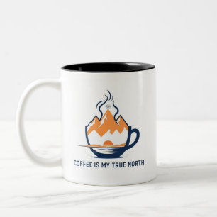Compass Coffee – Ware Noord Avontuur Tweekleurige Koffiemok