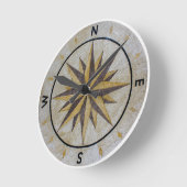 Compass Direction Design Point Floor Table Top Mar Ronde Klok (Hoek)