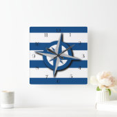 Compass- en breedband-patroonpatroon, geïnspireerd vierkante klok (Huis)