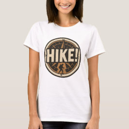 Compass en Hiker Badge Design T-shirt