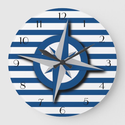 Compass en Stripes Pattern geïnspireerd op autiek Grote Klok (Voorkant)