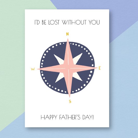 Compass Funny Vaderdag Kaart