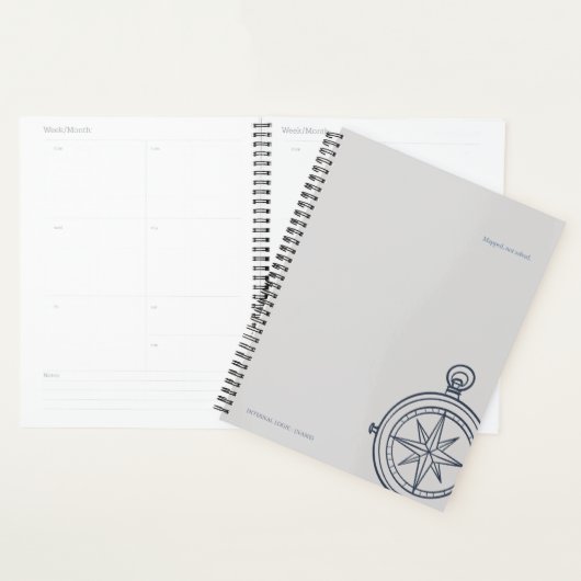 Compass Hard Cover Planner- Midnight Cartographer Planner (Display)