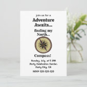Compass Instrument Funny Adventure Awaits Kaart (Staand voorkant)