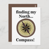 Compass Instrument Navigation Direction Funny Briefkaart (Voorkant / Achterkant)