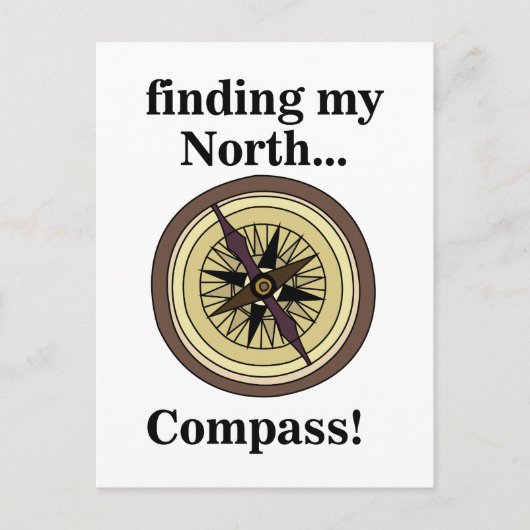 Compass Instrument Navigation Direction Funny Briefkaart (Voorkant)