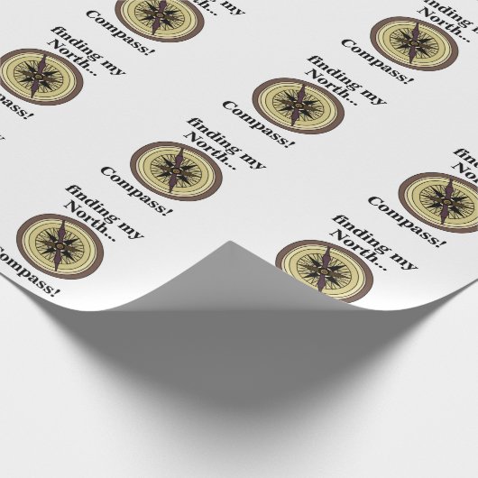 Compass Instrument Navigation Direction Funny Cadeaupapier (Hoek)