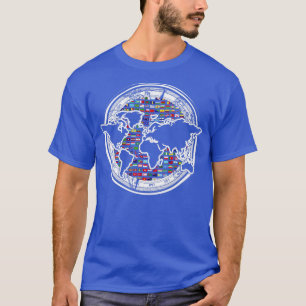 Compass International Traveling Wereldkaart World  T-shirt