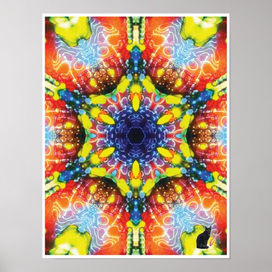 Compass Kinetic Collage Kaleidoscope Poster (Voorkant)
