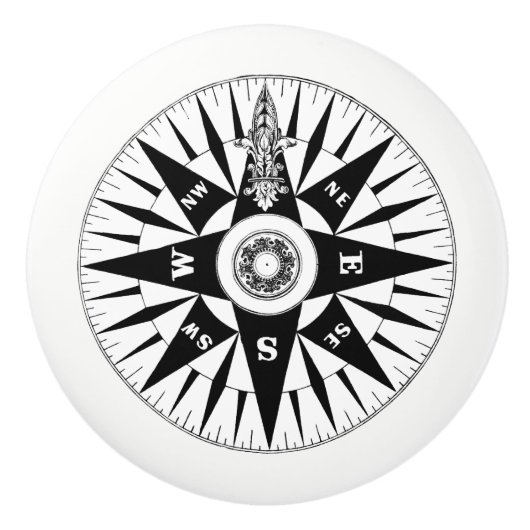 Compass Knob Keramische Knop (Voorkant)