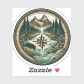 Compass Lake Vinyl Sticker | Die-Cut Sticker (Vel)