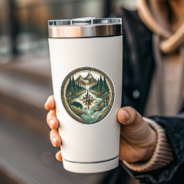 Compass Lake Vinyl Sticker | Uitgesneden Sticker
