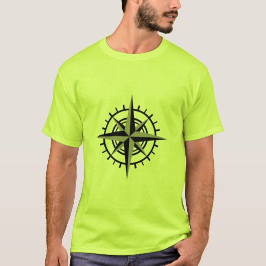 Compass mannen t-shirt geel (Voorkant)