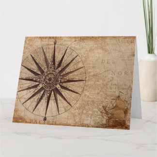 Compass Map Holiday Briefkaart