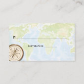 Compass Map Travel Bar Bat Mitzvah Plaatskaart Plaatskaartje (Achterkant)
