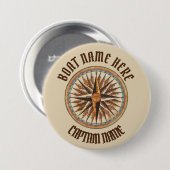 Compass Maritime  Custom Ronde Button 7,6 Cm (Voorkant /achterkant)