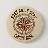 Compass Maritime  Custom Ronde Button 7,6 Cm (Voorkant)