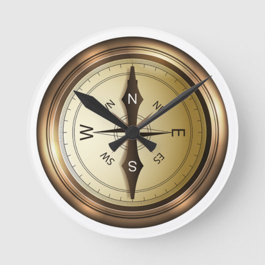 Compass North South East West Ronde Klok (Voorkant)