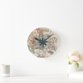 Compass on an Ancient Map Ronde Klok (Huis)