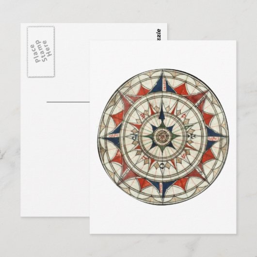 Compass Roos #5 Briefkaart (Voorkant / Achterkant)
