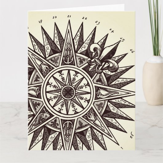 Compass-Roos Bedankkaart (Voorkant)