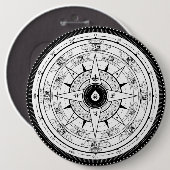 Compass Roos - Button (wit) (Voorkant /achterkant)