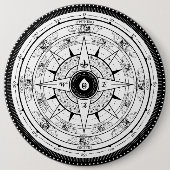 Compass Roos - Button (wit) (Voorkant)