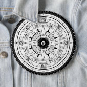 Compass Roos - Button (wit) (In situ)