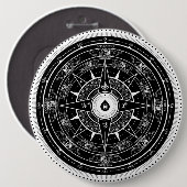 Compass-Roos - Button (zwart) (Voorkant /achterkant)