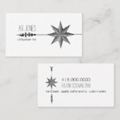 Compass Roos en Arrow Craftsperson Visitekaartje (Voorkant / Achterkant)